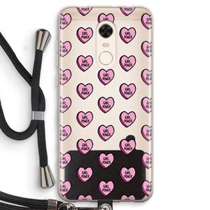 CaseCompany GIRL POWER: Xiaomi Redmi 5 Transparant Hoesje met koord