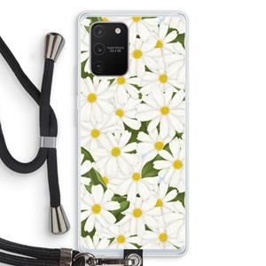CaseCompany Summer Daisies: Samsung Galaxy S10 Lite Transparant Hoesje met koord