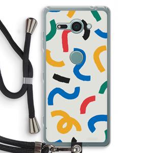 CaseCompany Illustratieve pop 2: Sony Xperia XZ2 Compact Transparant Hoesje met koord