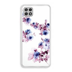 CaseCompany Waterverf bloemen: Samsung Galaxy A22 4G Transparant Hoesje