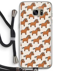 CaseCompany Pony: Samsung Galaxy S7 Edge Transparant Hoesje met koord