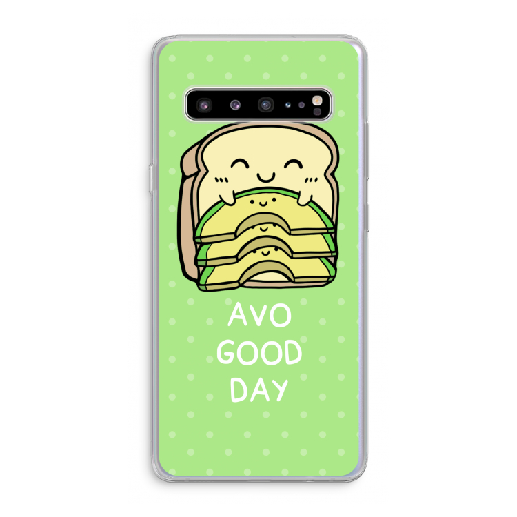 CaseCompany Avo Good Day: Samsung Galaxy S10 5G Transparant Hoesje