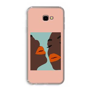 CaseCompany Orange lips: Samsung Galaxy J4 Plus Transparant Hoesje