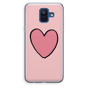 CaseCompany Hartje: Samsung Galaxy A6 (2018) Transparant Hoesje