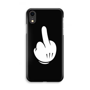CaseCompany Middle finger black: iPhone XR Volledig Geprint Hoesje