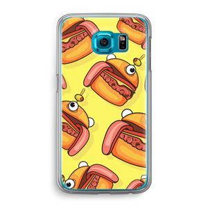 CaseCompany Hamburger: Samsung Galaxy S6 Transparant Hoesje