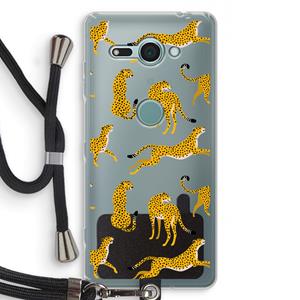CaseCompany Luipaard: Sony Xperia XZ2 Compact Transparant Hoesje met koord