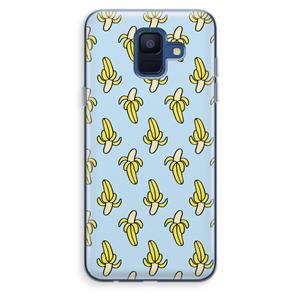 CaseCompany Bananas: Samsung Galaxy A6 (2018) Transparant Hoesje