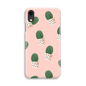 CaseCompany Cactusprint roze: iPhone XR Volledig Geprint Hoesje
