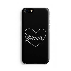 CaseCompany Friends heart black: Volledig geprint iPhone SE 2020 Hoesje