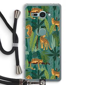 CaseCompany Luipaard 2: Sony Xperia XZ2 Compact Transparant Hoesje met koord