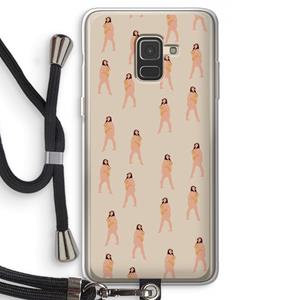 CaseCompany You're so golden: Samsung Galaxy A8 (2018) Transparant Hoesje met koord