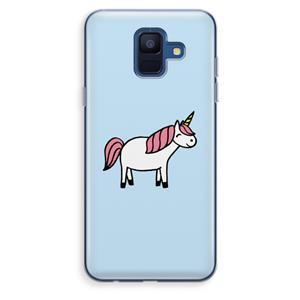 CaseCompany Eenhoorn: Samsung Galaxy A6 (2018) Transparant Hoesje