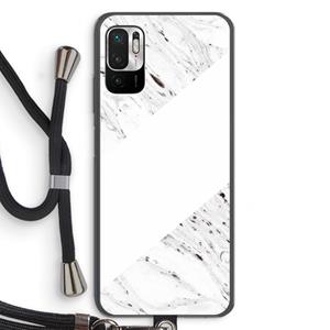 CaseCompany Biggest stripe: Xiaomi Redmi Note 10 5G Transparant Hoesje met koord