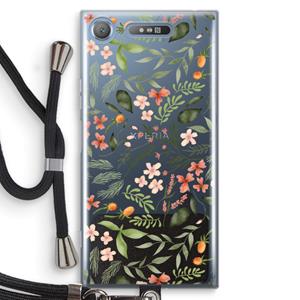 CaseCompany Sweet little flowers: Sony Xperia XZ1 Transparant Hoesje met koord