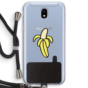 CaseCompany Banana: Samsung Galaxy J5 (2017) Transparant Hoesje met koord