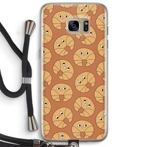 CaseCompany Croissant: Samsung Galaxy S7 Edge Transparant Hoesje met koord