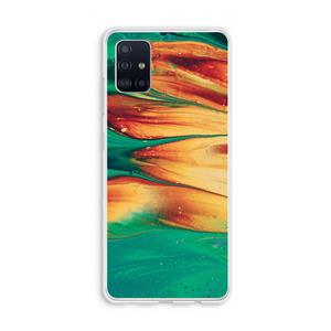 CaseCompany Green Inferno: Galaxy A51 4G Transparant Hoesje