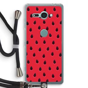 CaseCompany Watermelon: Sony Xperia XZ2 Compact Transparant Hoesje met koord