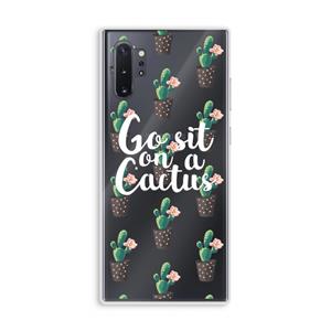 CaseCompany Cactus quote: Samsung Galaxy Note 10 Plus Transparant Hoesje
