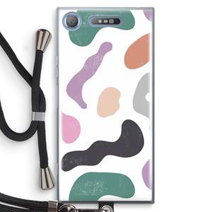CaseCompany Memphis Shapes: Sony Xperia XZ1 Transparant Hoesje met koord