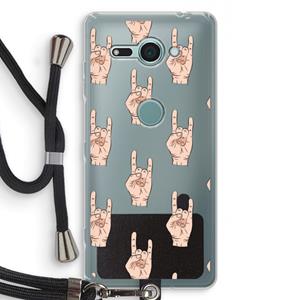CaseCompany Rock: Sony Xperia XZ2 Compact Transparant Hoesje met koord