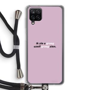 CaseCompany uzelf graag zien: Samsung Galaxy A12 Transparant Hoesje met koord