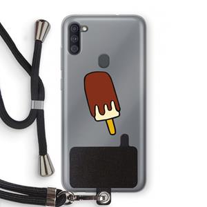 CaseCompany Frisco: Samsung Galaxy A11 Transparant Hoesje met koord