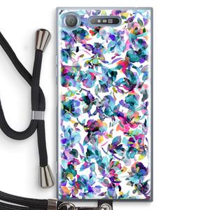 CaseCompany Hibiscus Flowers: Sony Xperia XZ1 Transparant Hoesje met koord