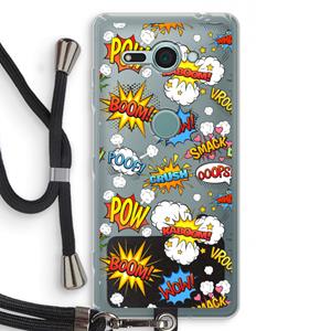 CaseCompany Pow Smack: Sony Xperia XZ2 Compact Transparant Hoesje met koord