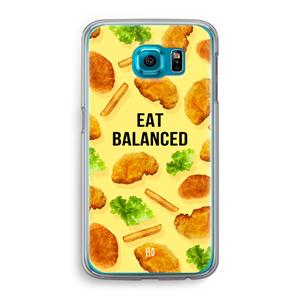 CaseCompany Eat Balanced: Samsung Galaxy S6 Transparant Hoesje