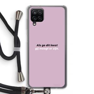 CaseCompany gij moogt er zijn: Samsung Galaxy A12 Transparant Hoesje met koord