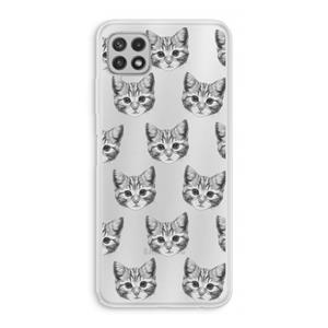 CaseCompany Kitten: Samsung Galaxy A22 4G Transparant Hoesje
