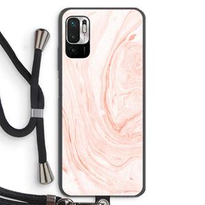 CaseCompany Peach bath: Xiaomi Redmi Note 10 5G Transparant Hoesje met koord