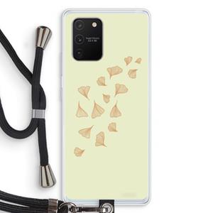 CaseCompany Falling Leaves: Samsung Galaxy S10 Lite Transparant Hoesje met koord
