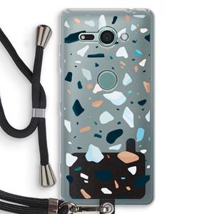 CaseCompany Terrazzo N°13: Sony Xperia XZ2 Compact Transparant Hoesje met koord