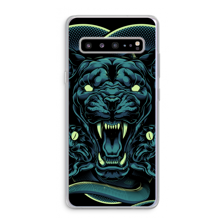 CaseCompany Cougar and Vipers: Samsung Galaxy S10 5G Transparant Hoesje