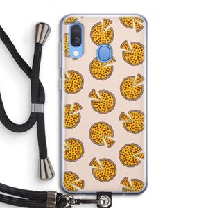 CaseCompany You Had Me At Pizza: Samsung Galaxy A40 Transparant Hoesje met koord