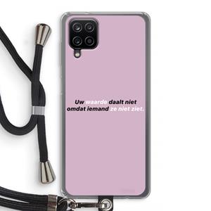 CaseCompany uw waarde daalt niet: Samsung Galaxy A12 Transparant Hoesje met koord
