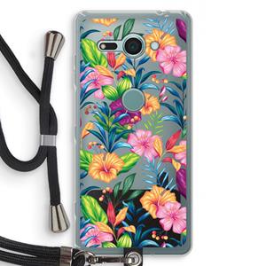 CaseCompany Tropisch 2: Sony Xperia XZ2 Compact Transparant Hoesje met koord