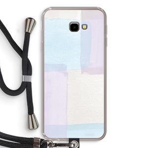 CaseCompany Square pastel: Samsung Galaxy J4 Plus Transparant Hoesje met koord
