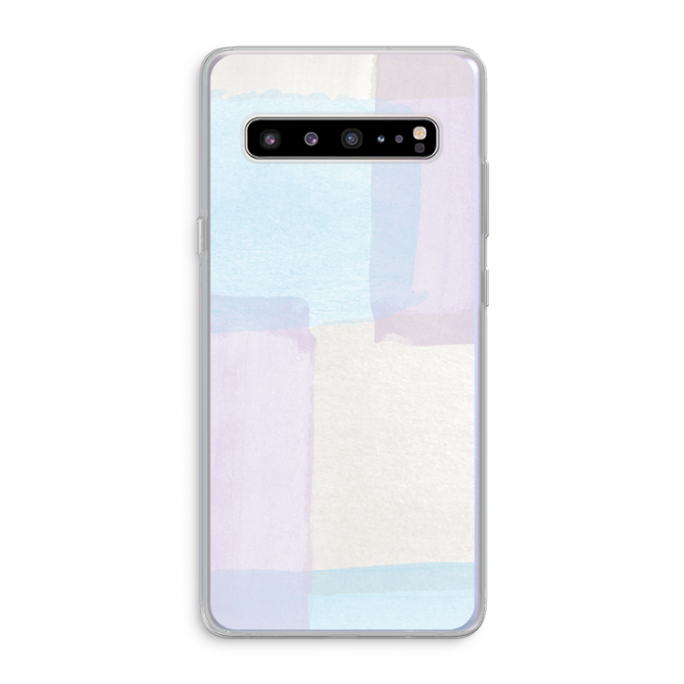 CaseCompany Square pastel: Samsung Galaxy S10 5G Transparant Hoesje
