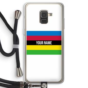 CaseCompany WK Wielrennen: Samsung Galaxy A8 (2018) Transparant Hoesje met koord