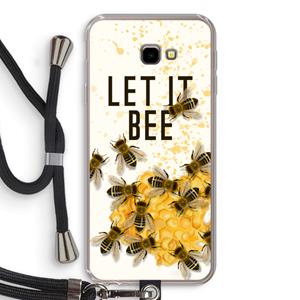 CaseCompany Let it bee: Samsung Galaxy J4 Plus Transparant Hoesje met koord