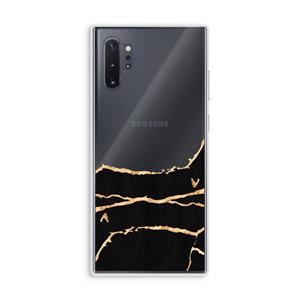 CaseCompany Gouden marmer: Samsung Galaxy Note 10 Plus Transparant Hoesje
