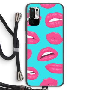 CaseCompany Bite my lip: Xiaomi Redmi Note 10 5G Transparant Hoesje met koord