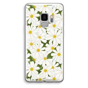 CaseCompany Summer Daisies: Samsung Galaxy S9 Transparant Hoesje