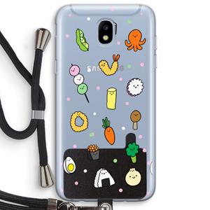 CaseCompany Happy bento friends: Samsung Galaxy J5 (2017) Transparant Hoesje met koord