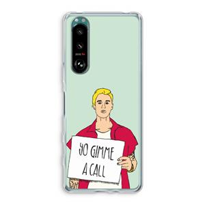 CaseCompany Gimme a call: Sony Xperia 5 III Transparant Hoesje