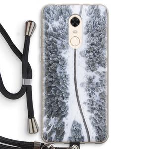 CaseCompany Snøfall: Xiaomi Redmi 5 Transparant Hoesje met koord
